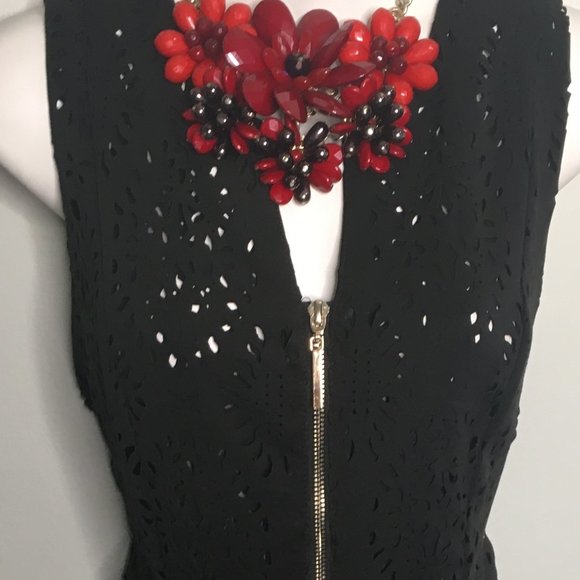 Boutique - Black Peplum Cocktail Dress - Item#92 - Picture 6 of 11